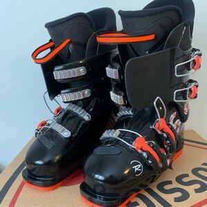 Rossignol Kids Black and Orange Ski Boots